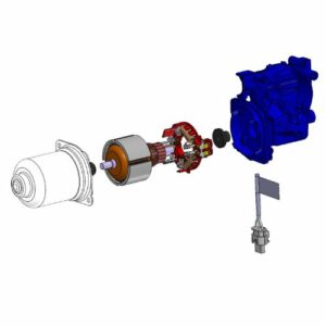 Comfort & auxiliary motors exploded view